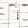 6 Template Notion Planificateur de voyages – organise facilement tes vacances avec un tableau de bord centralisé, la gestion des réservations, des to-do, du budget, de la valise, des bonnes adresses et du programme jour par jour.